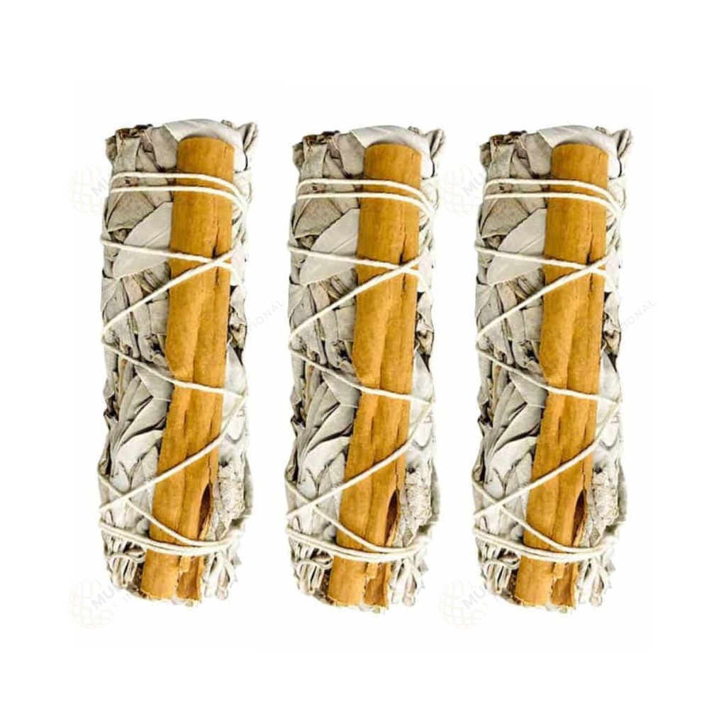 White Sage & Cinnamon Smudge Stick (2 Pack)