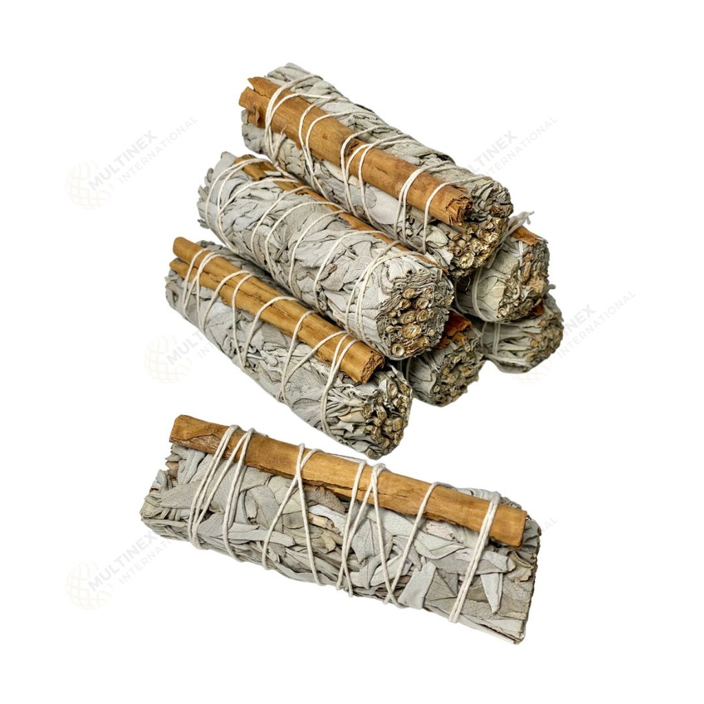 White Sage & Cinnamon Smudge Stick (2 Pack)