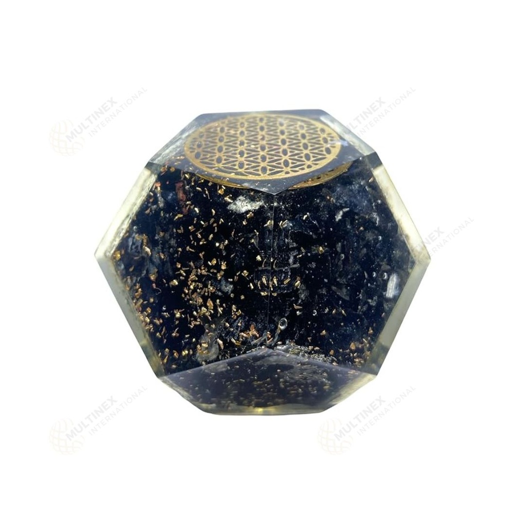 Black Tourmaline Orgonite Dodecahedron