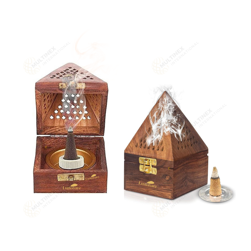 Wooden Incense Holder (Pyramid)