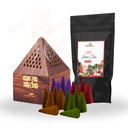 Incense Cones with Pyramid Holder (Mix Fragrance)