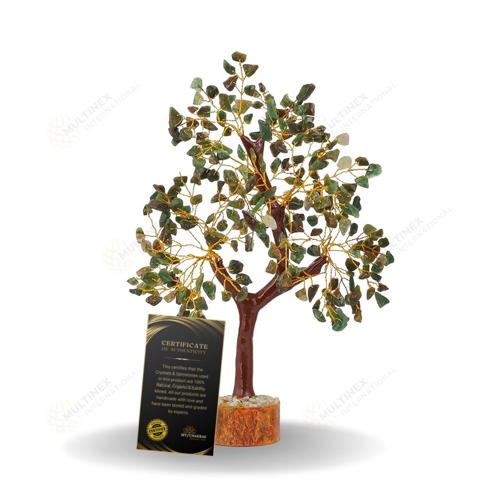 Green Aventurine Crystal Tree (300 Stones)