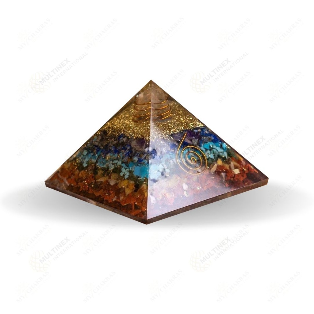 7 Chakra Orgonite Pyramid
