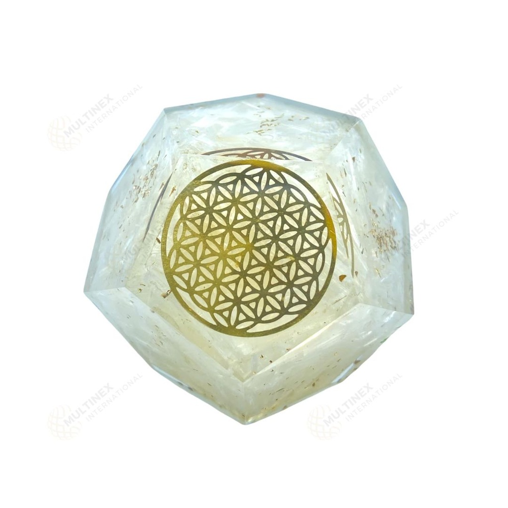 Selenite Orgonite Dodecahedron
