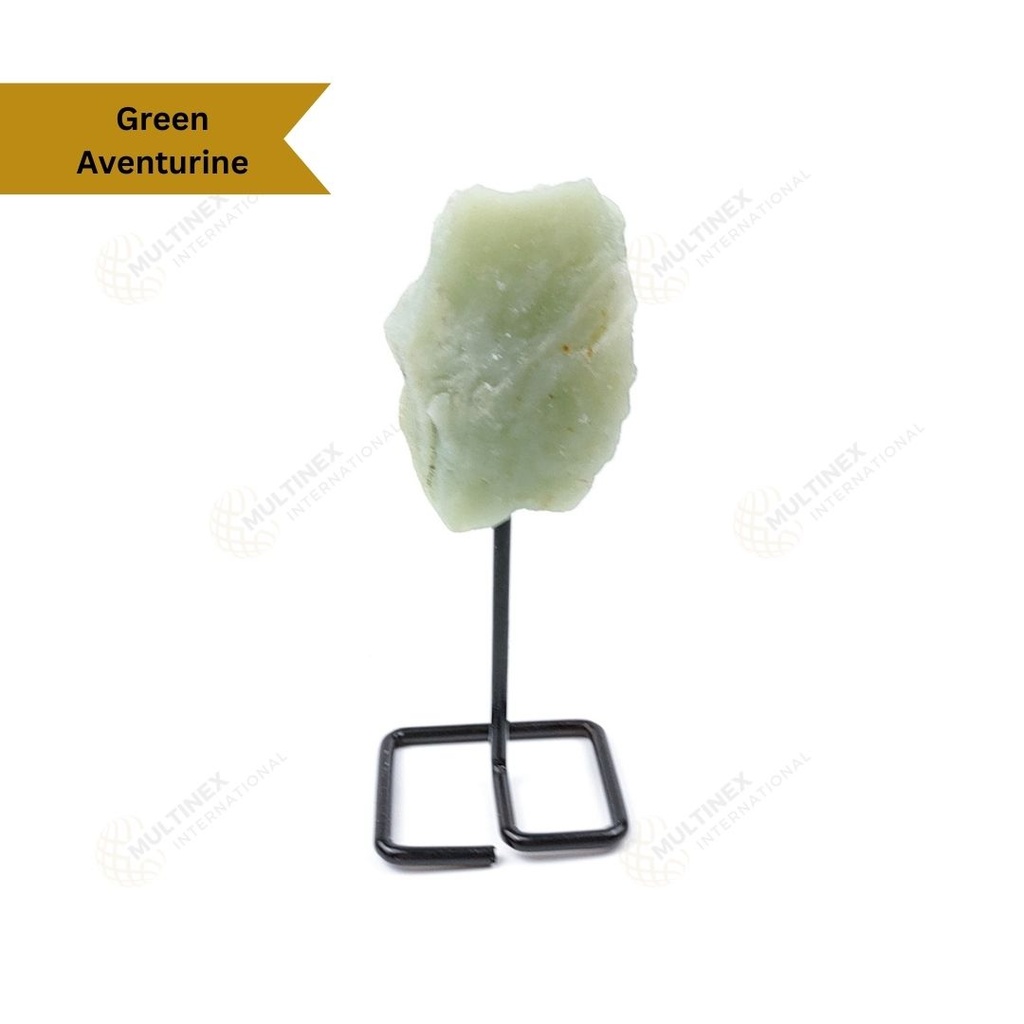Green Aventurine Raw Stone on Stand