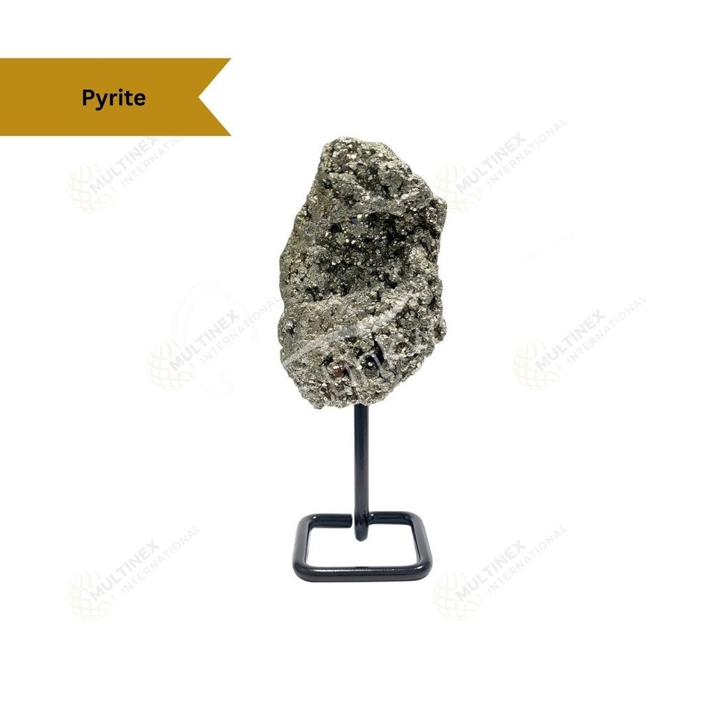 Pyrite Raw Stone on Stand