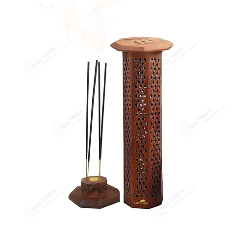 [MI-WIHT04] Wooden Incense Holder (Hex Tower)
