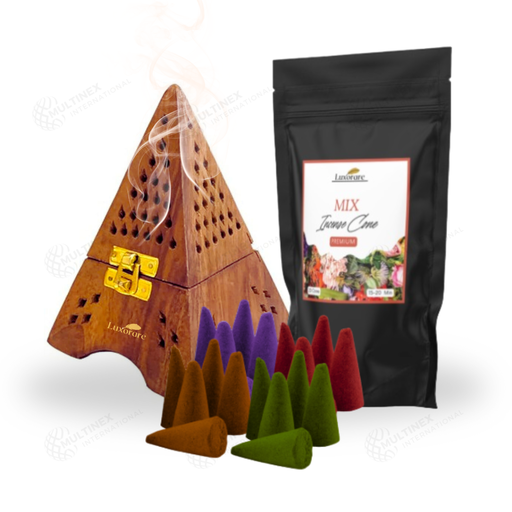 [MI-ICWH02] Incense Cones with Paris Holder (Mix Fragrance)
