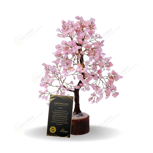 [MI-CT04] Rose Quartz Crystal Tree (300 Stones)