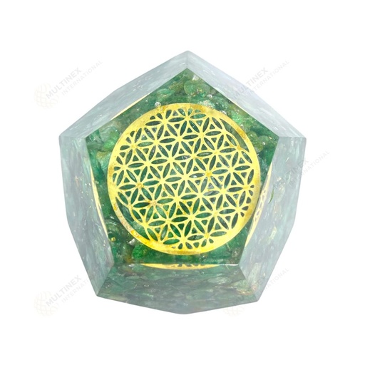 Green Aventurine Orgonite Dodecahedron