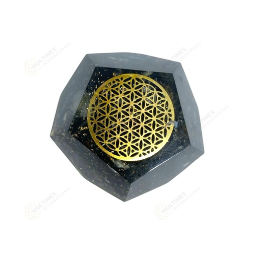 Black Tourmaline Orgonite Dodecahedron