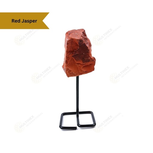 Red Jasper Raw Stone on Stand