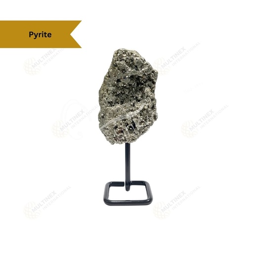 Pyrite Raw Stone on Stand